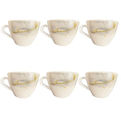 Set 6 Cesti Opal Gros pentru Cafea Gray 190ml GYC DNC57076 foto