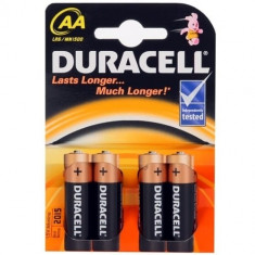 Baterii alcaline Duracell AA, 4 piese foto