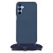 Husa cu snur compatibila samsung galaxy a15, prindere la gat reglabila, crossbody, blue