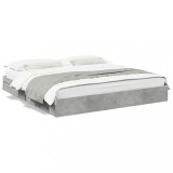 VidaXL Cadru de pat cu sertare, gri beton, 180x200 cm, lemn prelucrat 3280639
