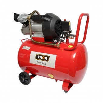 Compresor aer 100L, motor 2 cilindri in V 2.2KW/2CP, presiune maxima 8 bar, volum aer aspirat 370 L/min THOR foto