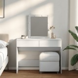VidaXL Masă de toaletă cu LED, alb, 100x40x130 cm