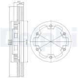 Disc frana Ford Maverick; Nissan Navara, Pathfinder I, Pathfinder II, Pick Up, Terrano I, Terrano II Motor 2.4 4WD, 2.4 i, 2.4 i, 2.4 i 12V, 2.4 i