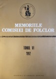 Memoriile Comisiei de Folclor. Tomul VI 1992 (Ceate de feciori, Timoc, etc.)