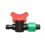 Robinet pentru tub si banda de irigare D16 mm, control debit apa