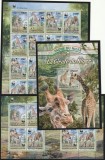 Niger 2013-Fauna,Girafe,WWF,Bloc 2 serii,Coala mica 4 serii,Colita, dantelate,MNH,Mi. 2142-45,Kb.I,Kb.II,Bl.169