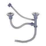 Sifon Chiuveta Granit 2 Cuve Yato, Inox, Negru/Auriu/Alb/Argintiu/Gri/Bej, Diametru 100mm, Cu/Fara Preaplin