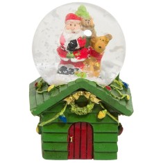 Glob Lichid Decorativ Crăciun, Model Moș Crăciun și Cerb, Diametru 4.5cm, &Icirc;nălțime 6cm, Multicolor