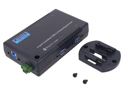 HUB USB 3.0 x4 5Gbps 10-30VDC Kit cu Cablu foto
