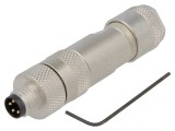 Conector M8 4-PIN Drept Ecranat pe Cablu IP67