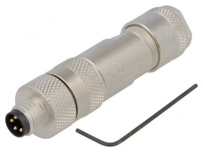Conector M8 4-PIN Drept Ecranat pe Cablu IP67 foto