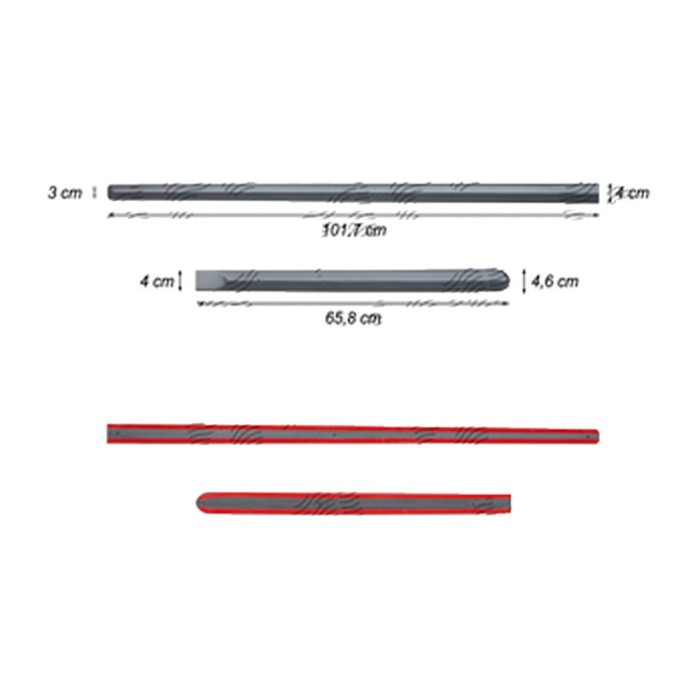 Ornament lateral complet OPEL CORSA/-e F, 2019-; INSIGNIA, 2017-; KARL, 2015-, Skoda FABIA, 2014-2021; KAMIQ, 2019-, Fiat TIPO, 2016-, Honda CR-V, 20