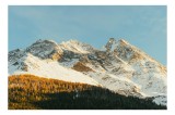 Tablou Canvas pe temă alpină &icirc;n lumina serii, 39 x 26 cm, CMCLASS