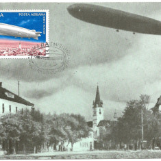 CP ROMANIA Zeppelin LZ 127 SURVOLAND SIBIUL 1978