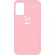 Husa TPU OEM Frosted Little Fish pentru Samsung Galaxy A51 A515, Roz