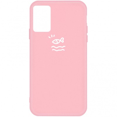 Husa TPU OEM Frosted Little Fish pentru Samsung Galaxy A51 A515, Roz foto
