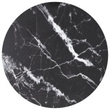 Cumpara ieftin Blat masa, negru, &Oslash;50x0,8 cm, sticla securizata, design marmura