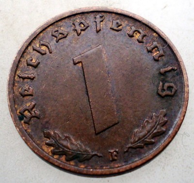 B.135 GERMANIA 1 REICHSPFENNIG 1939 F foto