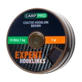 Fir textil cu camasa Carp Pro Expert Coated Hooklink Brown 15lb / 7m