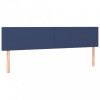 Tăblii de pat, 2 buc, albastru, 100x5x78/88 cm, textil