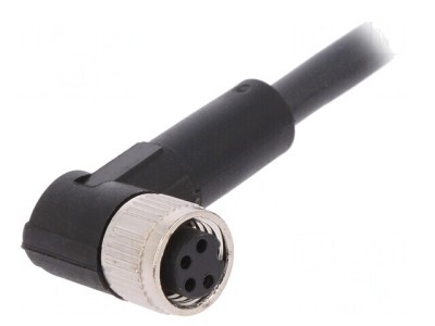 Cablu de conectare M8 4 pini unghi 5m 60VAC 4A PUR foto