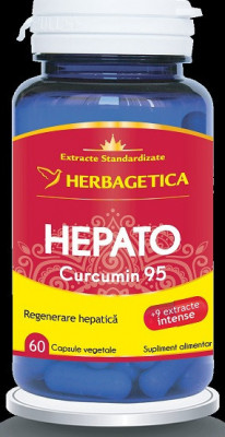 HEPATO + CURCUMIN&amp;#039;95 60cps HERBAGETICA foto