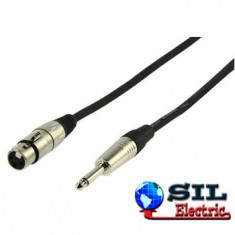 Cablu profesional de boxe/microfon nebalansat,3pini XLR mama-&amp;gt;jack tata 6.35mm m, 4m, KonigOnStage foto