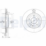Disc frana Mercedes Vaneo (414) Motor 1.6 (414.700), 1.7 CDI (414.700), 1.9 (414.700), 270x22mm, 35.5 mm, OE 4144210012