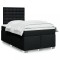 Gossi pat box spring cu saltea, negru, 120x200 cm, textil