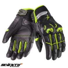 Manusi barbati pentru scuter - motocicleta Racing/Naked iarna Seventy model SD-N47 negru/galben Negru/galben L (9 cm)