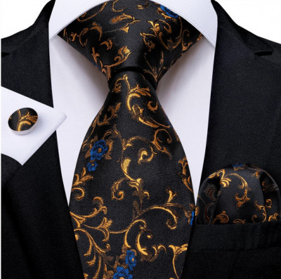 Set cravata + batista + butoni - matase - model 421 foto