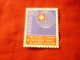 Serie Elvetia 1 val. 1966 - 50 Ani Organizatie de Ajutor Elvetiana