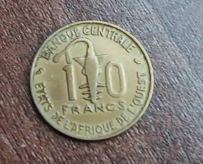 C50 - Moneda foarte veche - Africa de Vest - 10 franci - 1970 foto