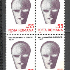 Romania.1970 Anul international al educatiei bloc 4 ZR.372