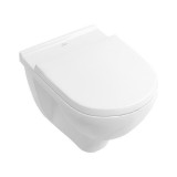 Cumpara ieftin Set vas WC suspendat Villeroy &amp; Boch, O.Novo, direct flush, cu capac soft close si quick release, alb alpin