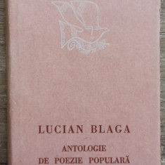 Antologie de poezie populara - Lucian Blaga