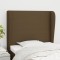 vidaXL Tăblie de pat cu aripioare maro &icirc;nchis 83x23x118/128 cm textil 3117653