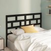 Gossi tablie de pat, negru, 146x4x100 cm, lemn masiv de pin