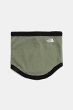 The North Face fular impletit Denali culoarea verde, uni, NF0A8884BO91