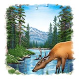 Cumpara ieftin Sticker decorativ, Ren, Maro, 55 cm, 9538ST, Oem