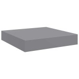 Cumpara ieftin Raft de perete suspendat, gri, 23x23,5x3,8 cm, MDF