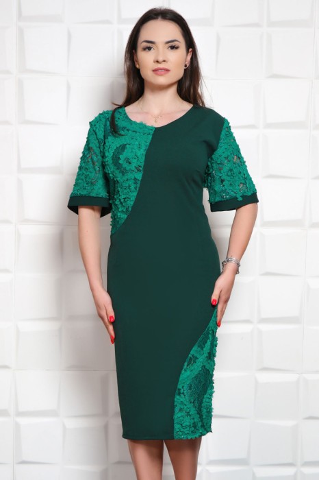 Rochie de ocazie Feliz Verde - 50Marimea