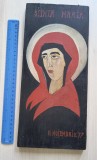 Cumpara ieftin ICOANA VECHE PICTATA PE LEMN - MAICA DOMNULUI / SFANTA MARIA -1977