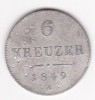 AUSTRIA 6 KREUZER 1849 A, Europa, Argint