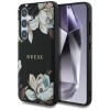 Husa pentru Samsung Galaxy S25 - Guess Grained Flowers MagSafe (GUHMS25SPGNMPLMK) - Black