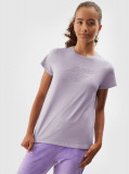 Tricou cu imprimeu pentru fete - mov, 4F Sportswear
