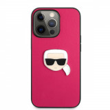Husa de protectie telefon Karl Lagerfeld pentru iPhone 13 Pro Max, Karl Head, KLHCP13XPKMP, Piele ecologica, Pink