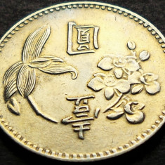 Moneda exotica 1 NEW DOLLAR - TAIWAN, anul 1975 * cod 80 A = A.UNC