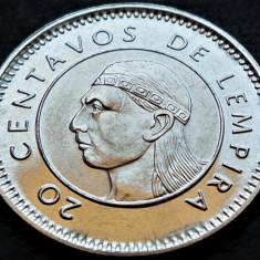 Moneda exotica 20 CENTAVOS de LEMPIRA - HONDURAS, anul 1999 * cod 4767 = UNC