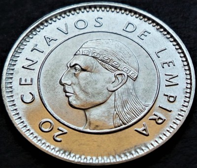 Moneda exotica 20 CENTAVOS de LEMPIRA - HONDURAS, anul 1999 * cod 4767 = UNC foto